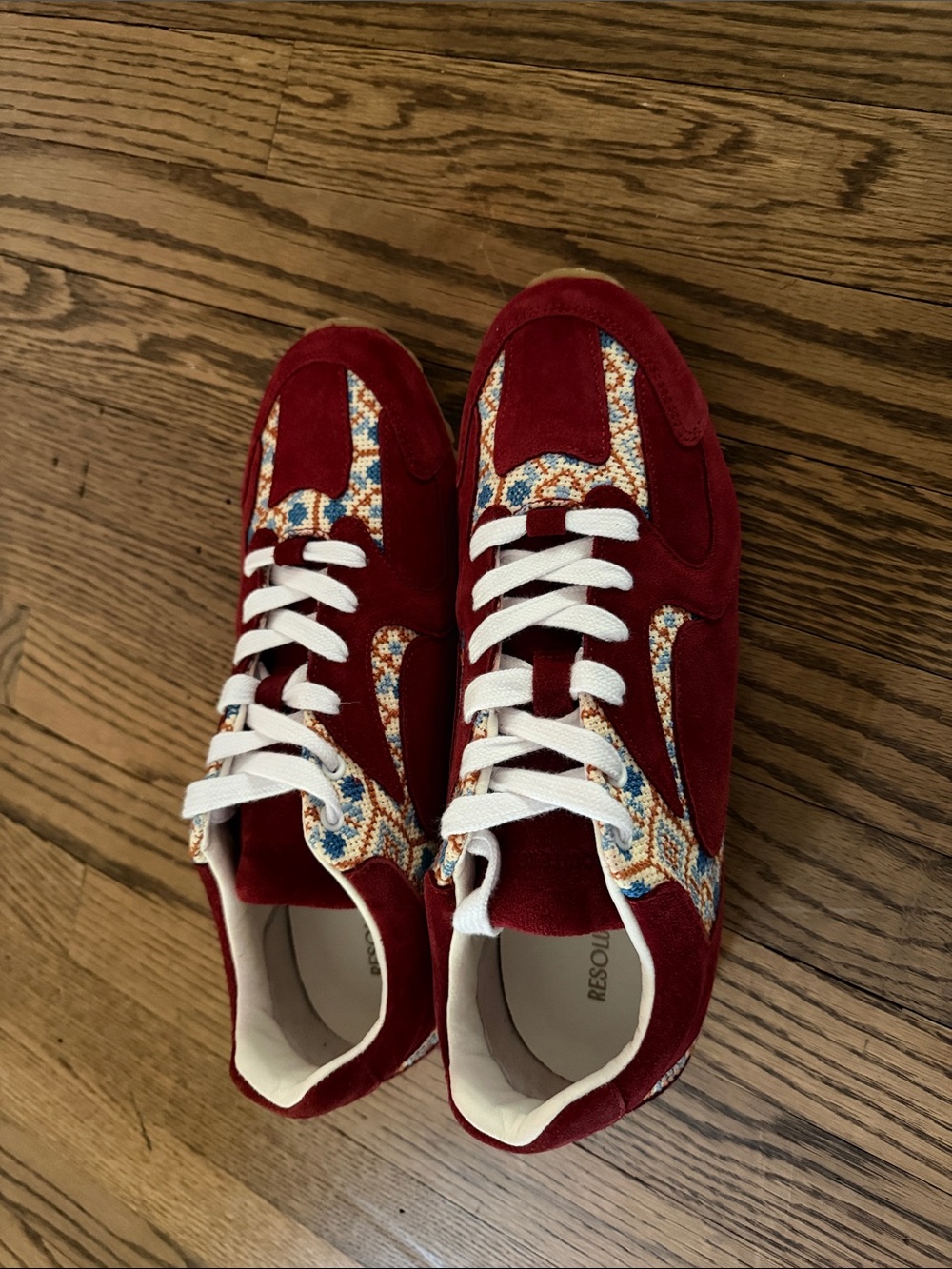 Suede Sneakers with tatreez